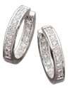 diamond hoop earrings